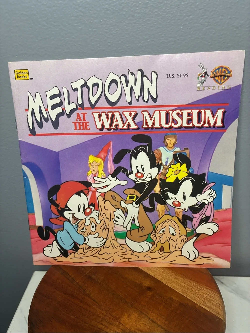 1995 Animaniacs Meltdown at the Wax Museum Golden Look-Look Book Special Ed